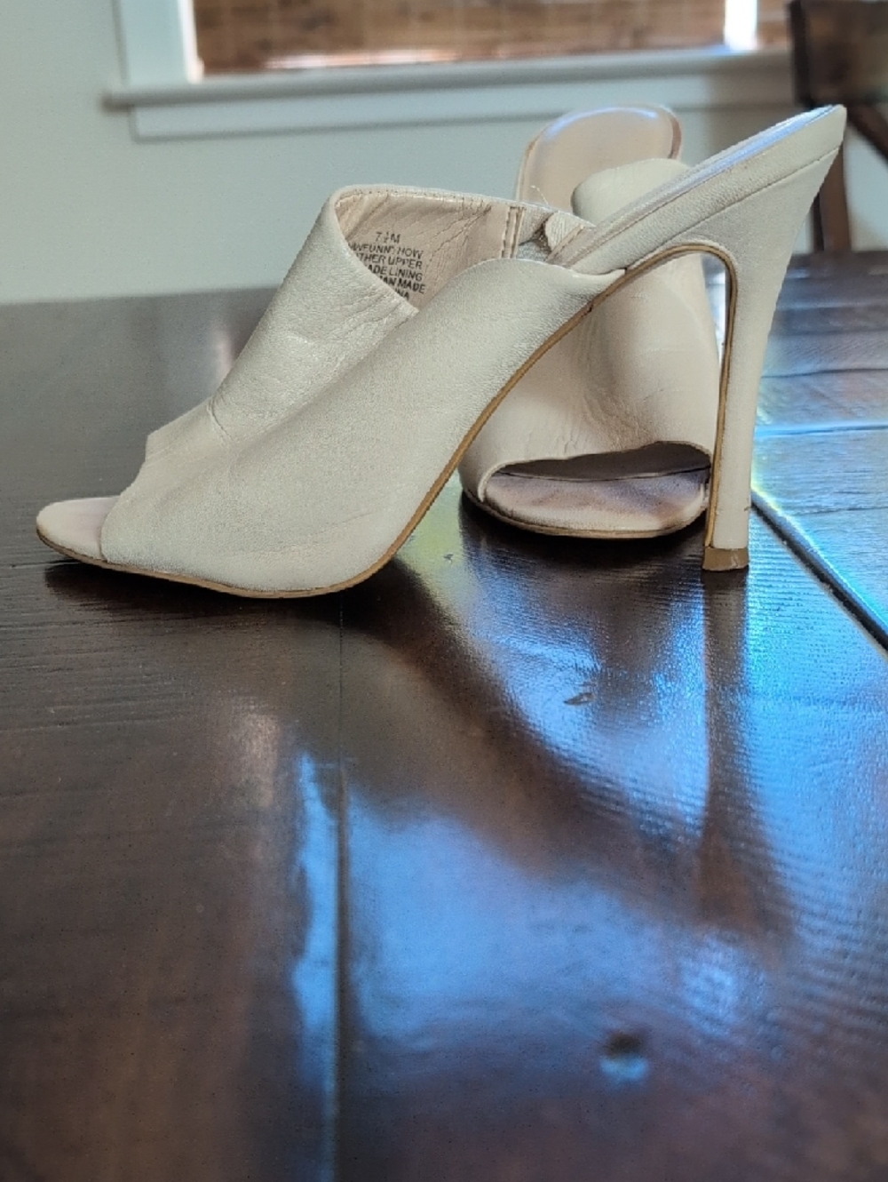 Nine West Cream Open-Toe Heels - Picture 5 of 5